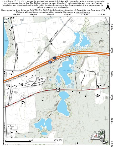 Map: Junius Pond Unique Area - Andy Arthur.org