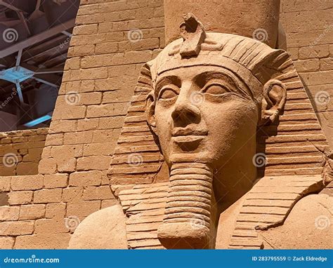 Egyptian Pharaoh statue stock image. Image of museum - 283795559