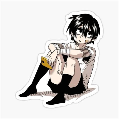 "Bored Anime Boy" Sticker for Sale by arsenaa | Redbubble