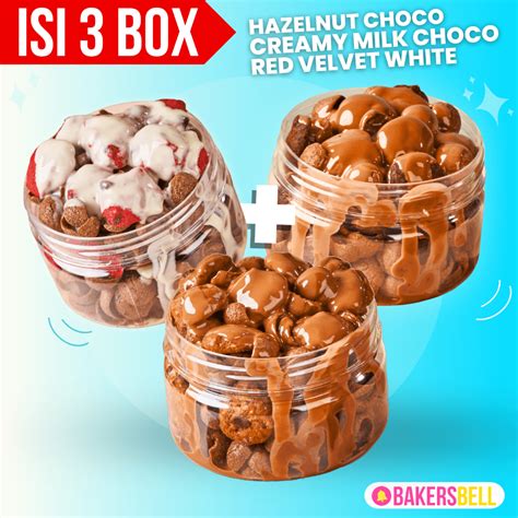 jual paketan isi  chocbox mix hazelnut choco creamy milk choco