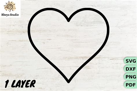 Heart Svg Heart Outline Svg Heart Silhouette Svg Heart - Etsy