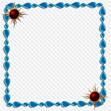80 PNG, Синие рамки, фоторамки