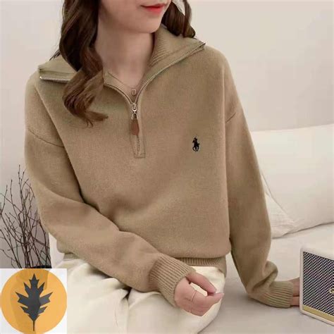 Свитер Женский Polo Ralph Lauren коричневый Хлопок, размер 50 Другое ...