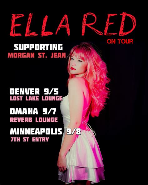 Ella Red - PARTYYYY!!! I’ll be supporting @morganstjean...