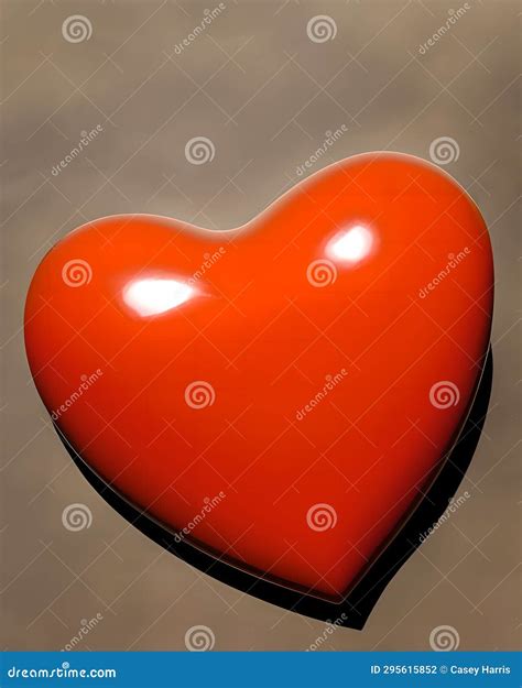Shiny Red Heart stock illustration. Illustration of number - 295615852
