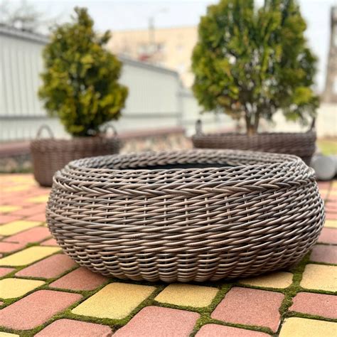 ᐉ Клумба из искусственного ротанга 50 л (14586076) • Купить в Киеве ...