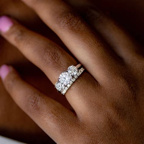 wedding band     stone engagement ring  marie