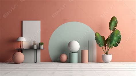 Vintage Poster Displayed In A Pastel Minimalist Interior 3d Rendered ...