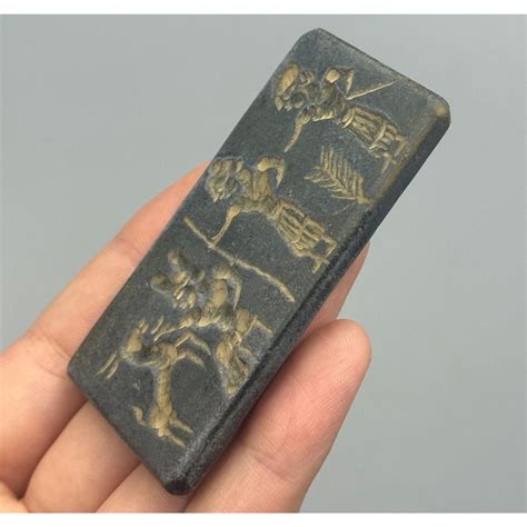 A Museum Quality Sumerian Tablet With King and Animal Intaglio - Etsy