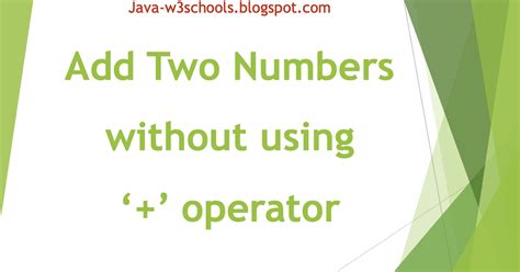 java program  add  numbers   operator