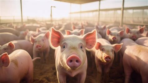 Premium Photo | Pig farming industry livestock pork breeding business