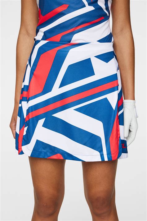 Gisele Skirt Print / US Golf Red – J.Lindeberg