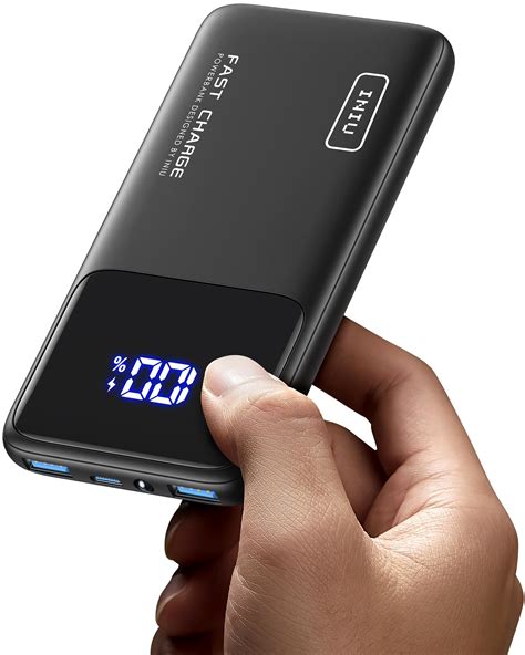 INIU Portable Charger, Slimmest Fast Charging 10000mAh USB C in/Out