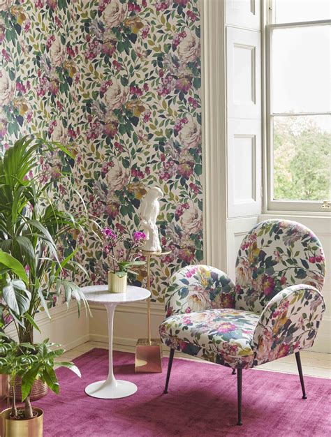 Clarke & Clarke Exotica 2 Bloom Wallpaper - The Home of Interiors