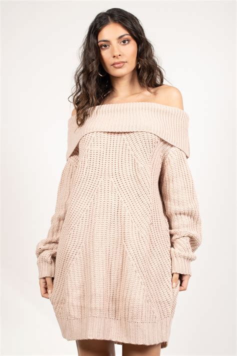 off shoulder sweater dresses 6
