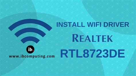 Install RTL8723de aka RealTek d723 WiFi driver in Ubuntu 18.04 - IB ...