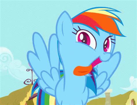 MLP Rainbow Dash GIF - MLP RainbowDash Licking - Discover & Share GIFs