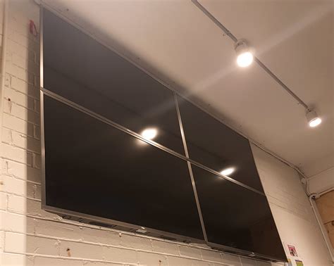 video wall installation wired store