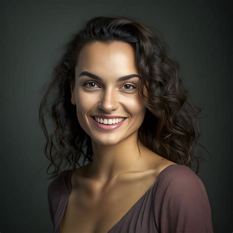Free image: Studio portrait of Latin woman against gray background