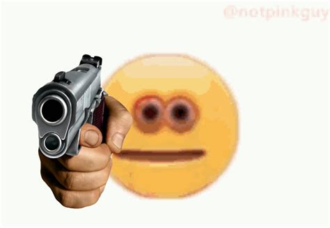 Cursed Emoji pointing gun Meme-generator