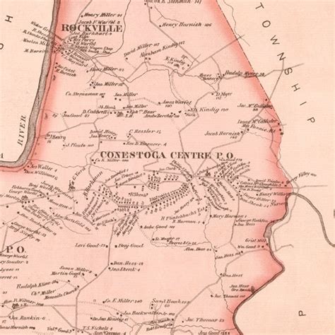 1875 map of Conestoga Township, Lancaster County, PA – Uncharted Lancaster