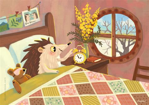 Иллюстрация Первый день весны в стиле детский, книжная графика