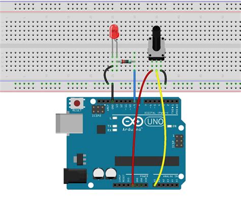 controllig led  potentiometer  steps instructables
