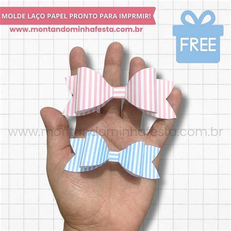 Molde de Laço de Papel para Imprimir – Grátis em PDF