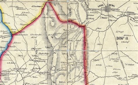 1854 Map of Loudoun County Virginia Genealogy Farm Names - Etsy