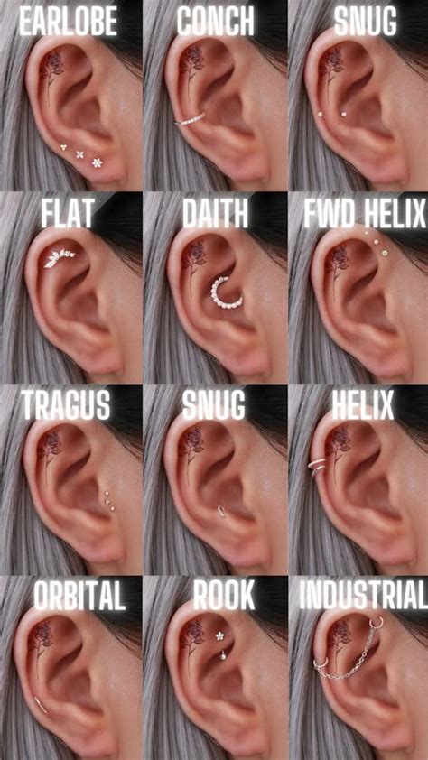 The Ultimate Guide to Ear Cartilage Piercings | Cool ear piercings ...