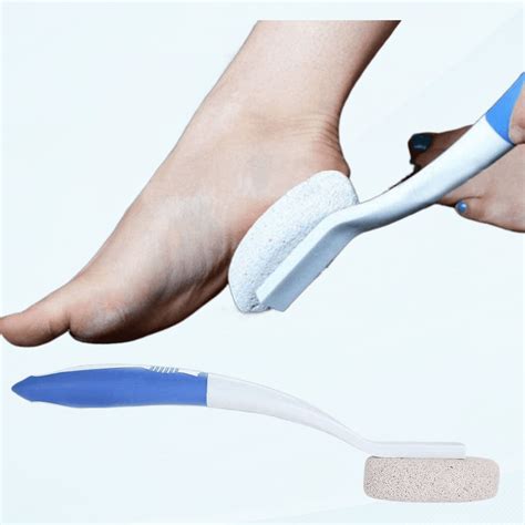 Foot Brush Long Handle Shower Bath Brush, Silicone Stone Foot Brush ...