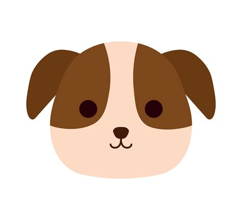 Cute Dog Puppy Face Pet Animal Character with in Animated Cartoon