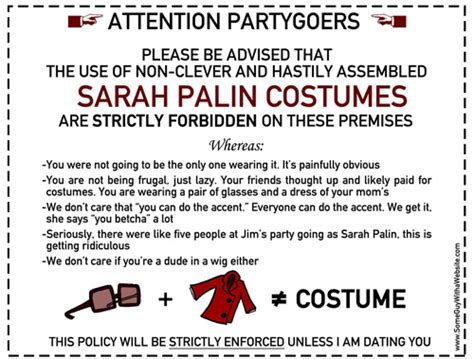If You're Planning On Wearing a Sarah Palin Costume For Halloween