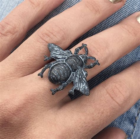 Bee Ring Bumble Bee Ring Bumblebee Ring Honey Bee Ring - Etsy