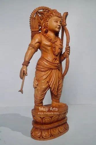 Wooden Ayodhya Temple Rama Statue, Lord Rama Statue Fine Hand Carved at ...