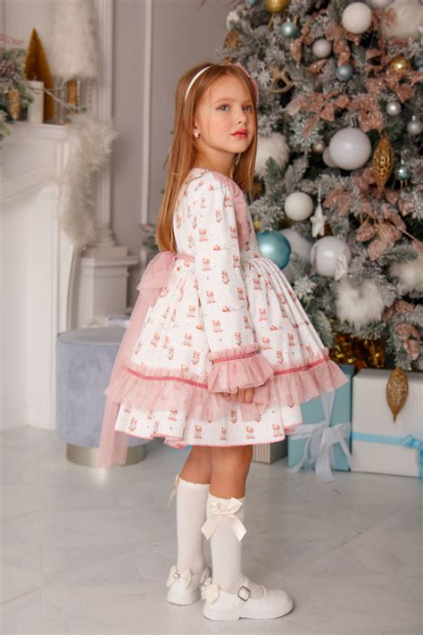Пышное платье с медвежатами La Amapola в интернет магазине anjkids.ru