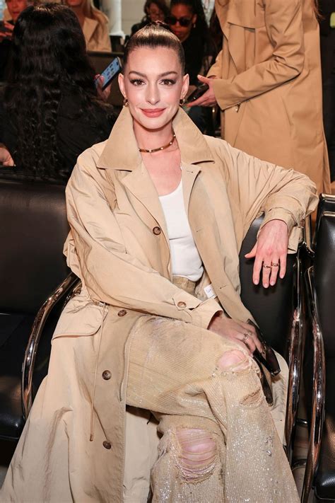 ANNE HATHAWAY at Ralph Lauren Collection Fall 2025 in New York 04/17