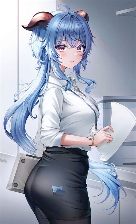 Office Lady Ganyu (by: WOL) : r/Ganyu