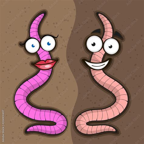 cute cartoon worm stock vector adobe stock