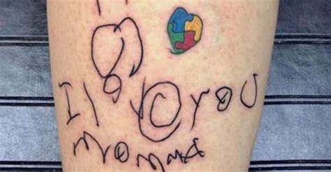 Tatuagem Autismo Mae E Filho