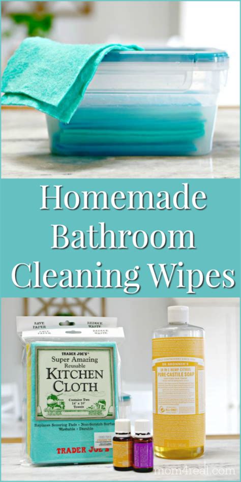 Homemade Reusable Bathroom Cleaning Wipes