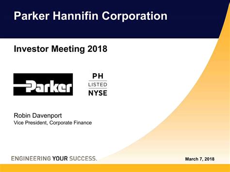 parker hannifin ph investor  slideshow nyseph