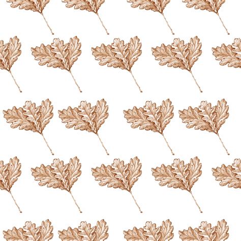 premium vector oak leaves pattern