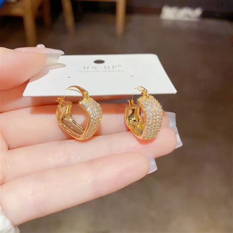 exquisite light luxury geometric design simple fashion earrings wholesalejpg