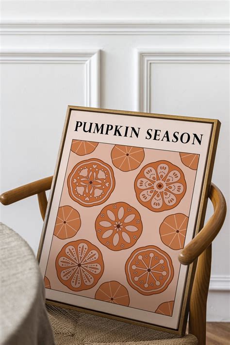 Printable Folk Art Pumpkin Season Patterns Fall Autumn - Etsy