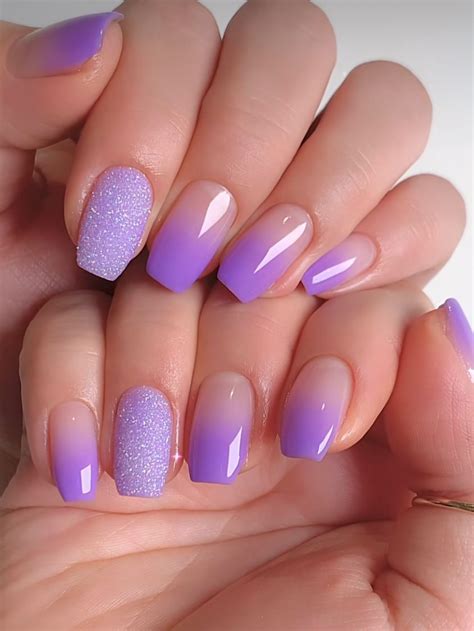 45+ Purple Ombre Nails With a Touch of Korean Minimal Style in 2024 ...