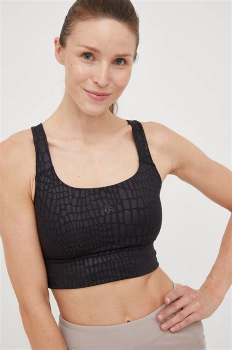 Спортивный бюстгальтер adidas Performance Powerimpact цвет чёрный ...