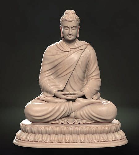 3D model Buddha Dhyana Mudra VR / AR / low-poly | CGTrader