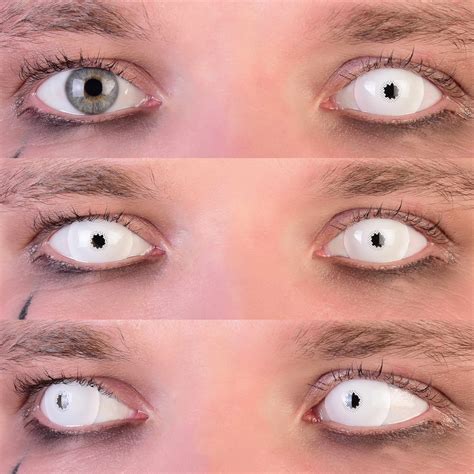 PRIMAL ® White Mini Sclera Halloween and Costume Contact Lenses