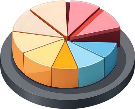 AI generated a colorful pie chart with ai generative 35092182 PNG